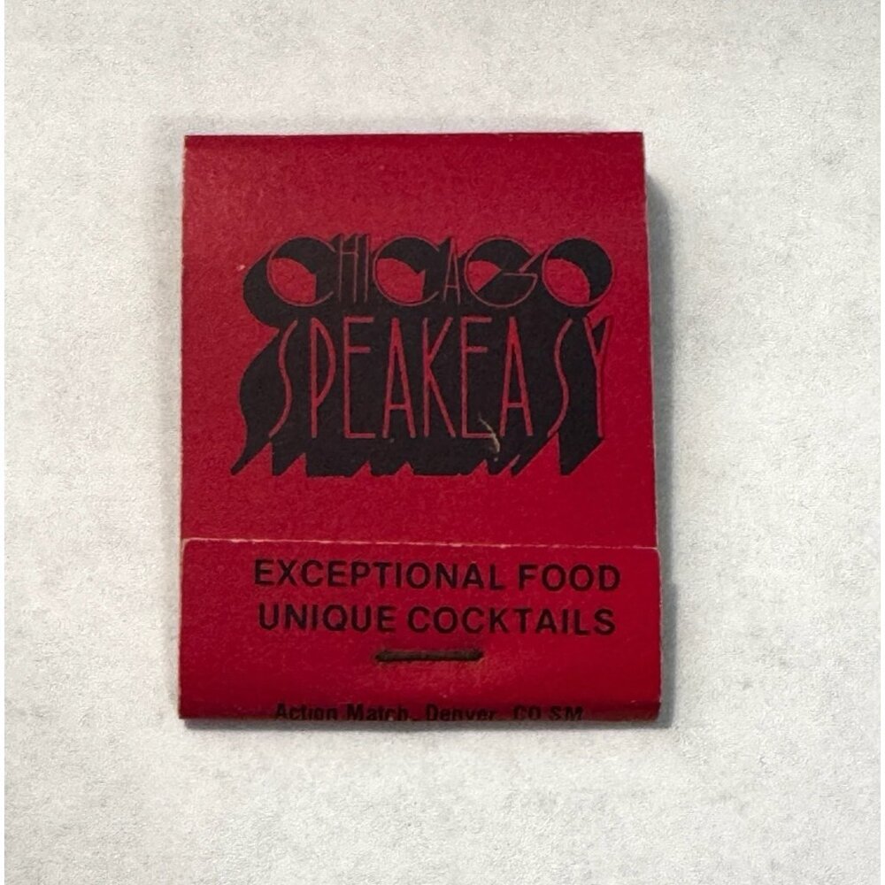 Vtg Colorado Chicago Speakeasy Matchbook Full Unstruck‎ Ad Matches Souvenir